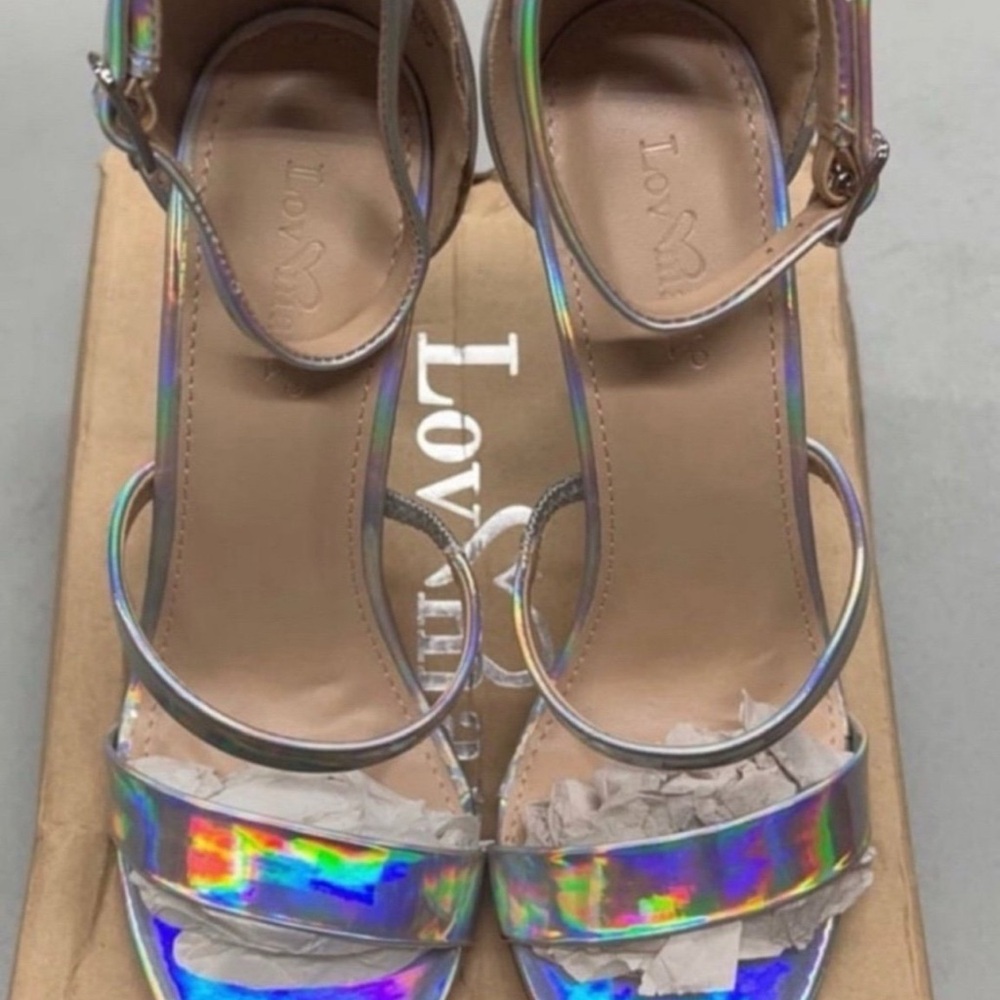 Love Women's Holographic Sandals - Picture 1 of 7